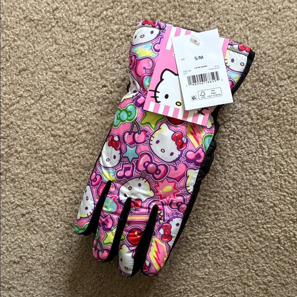 Women’s Hello Kitty Ski Gloves - Size S/M